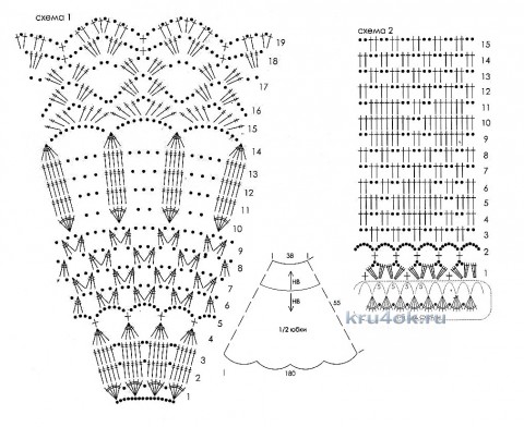 Юбка для девочки. Работа Ольги вязание и схемы вязания