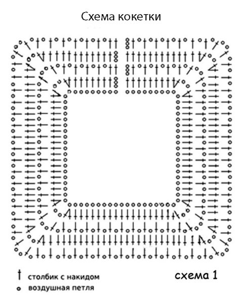 схема вязания платья
