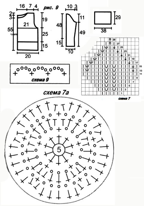 схема вязания свитера