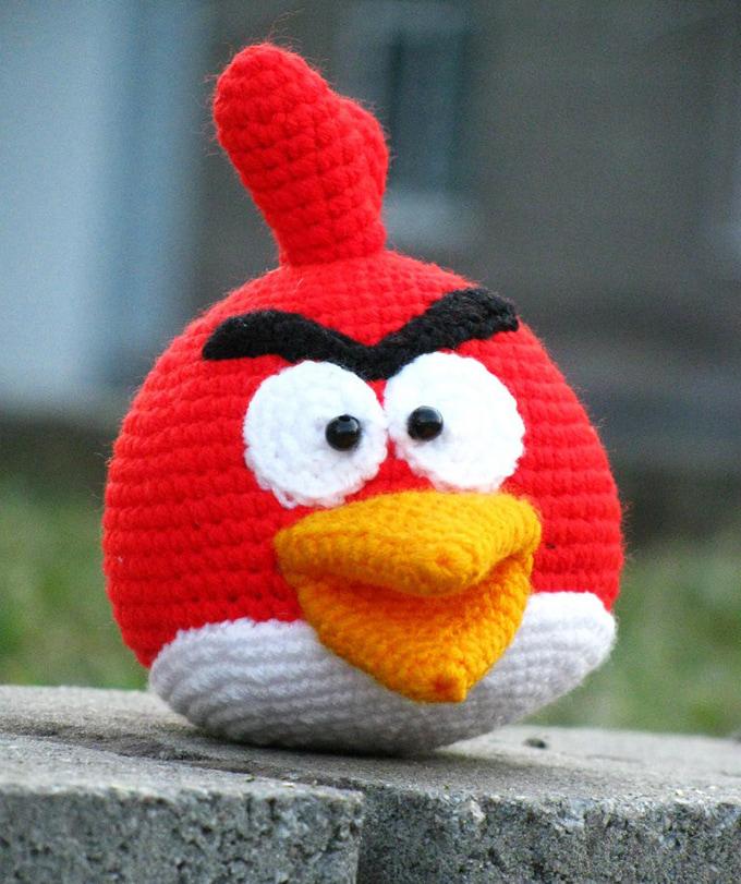 Амигуруми Птичка Angry Birds крючком